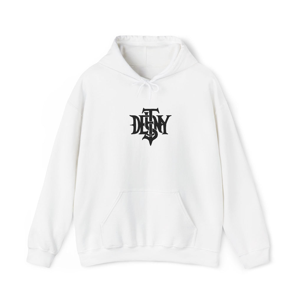 Destiny Gothic Logo Hoodie | Minimal Black Script Chest Print