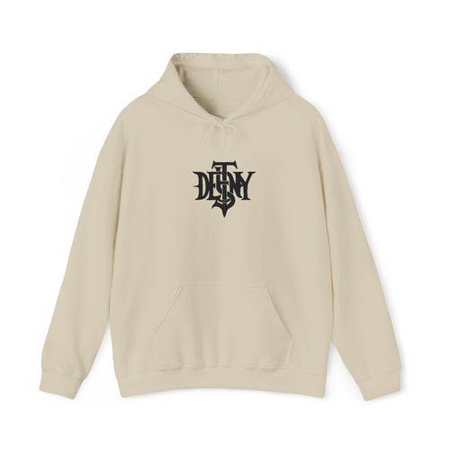 Destiny Gothic Logo Hoodie | Minimal Black Script Chest Print