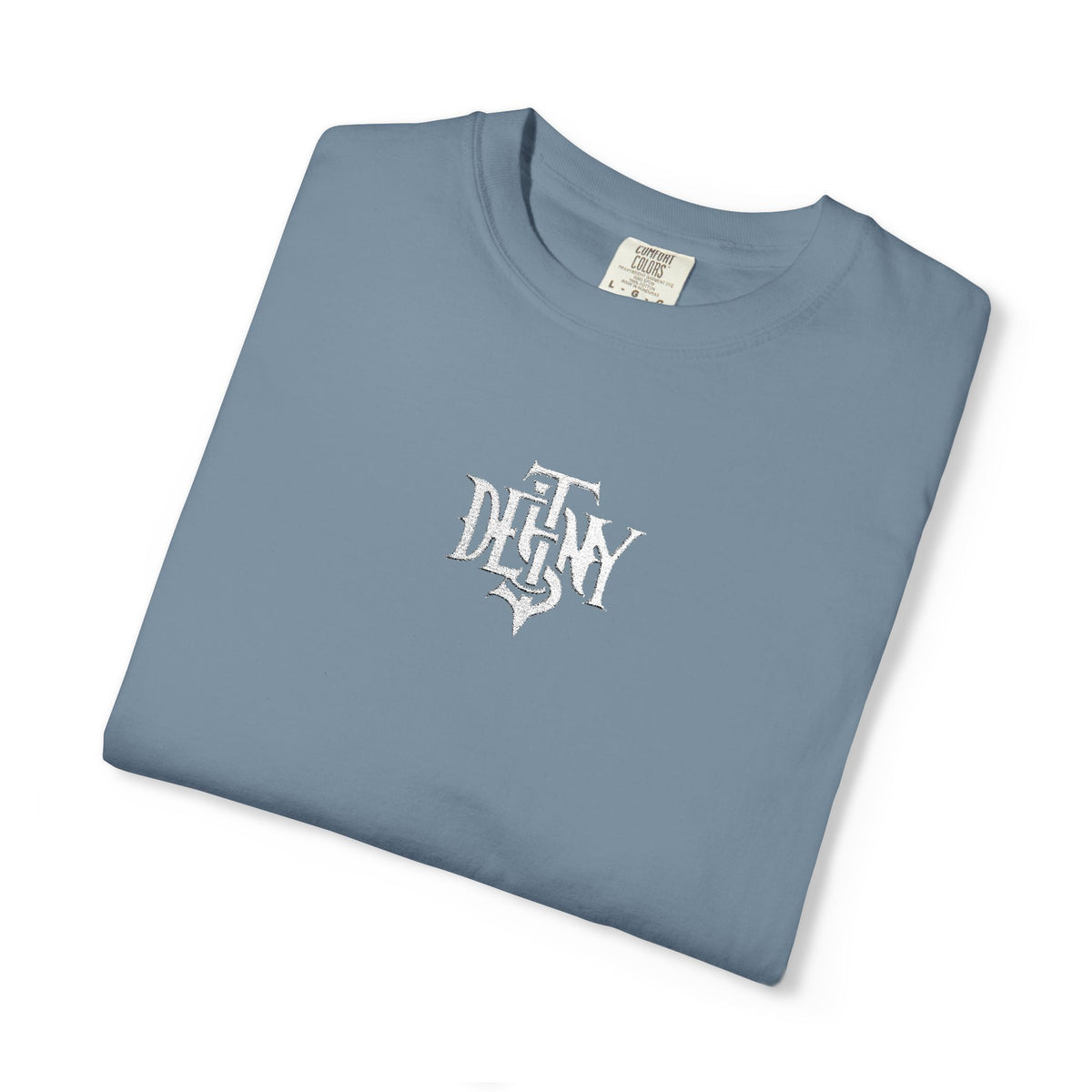 Destiny Gothic Logo T-shirt | Garment Dyed Charcoal