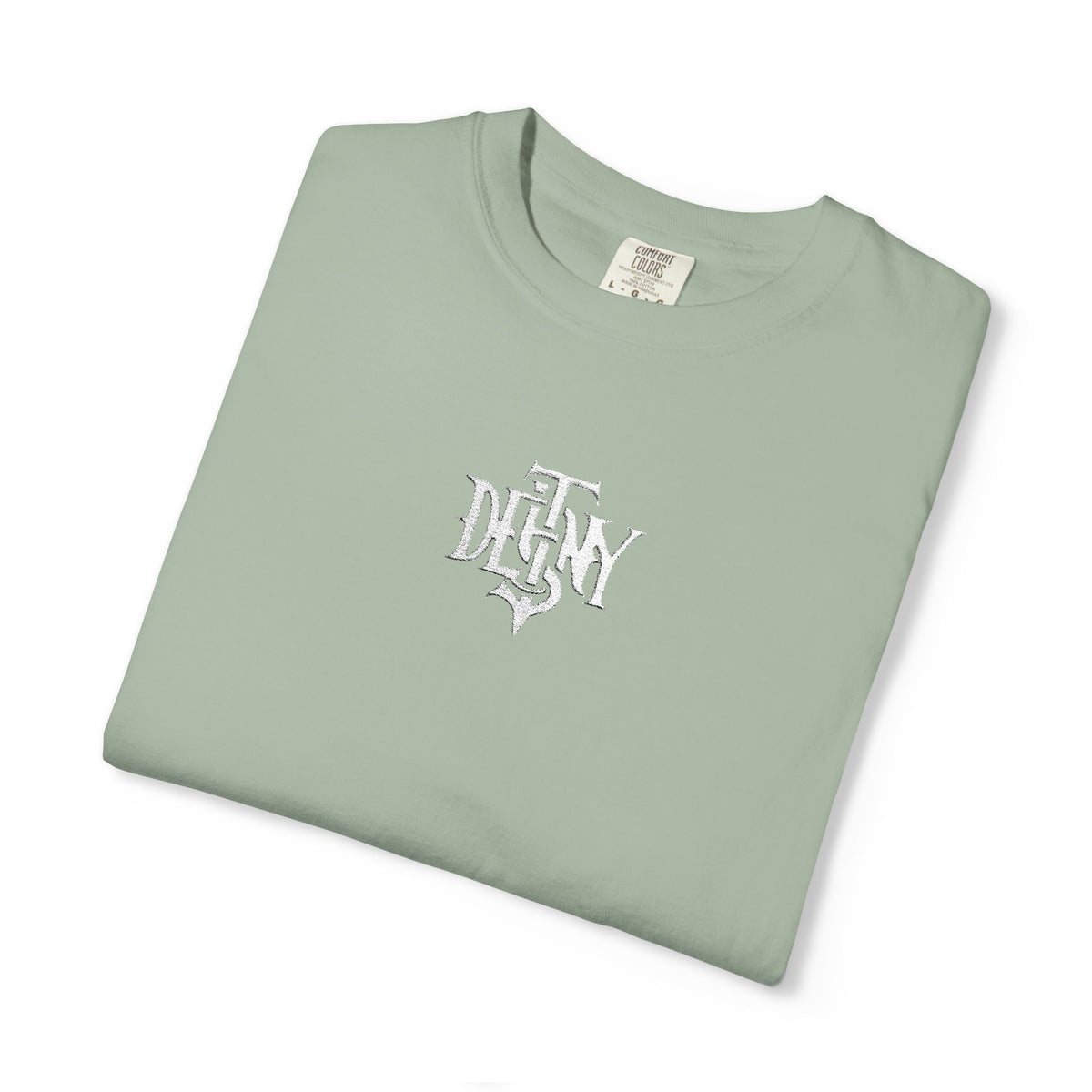 Destiny Gothic Logo T-shirt | Garment Dyed Charcoal