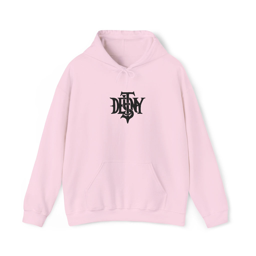 Destiny Gothic Logo Hoodie | Minimal Black Script Chest Print