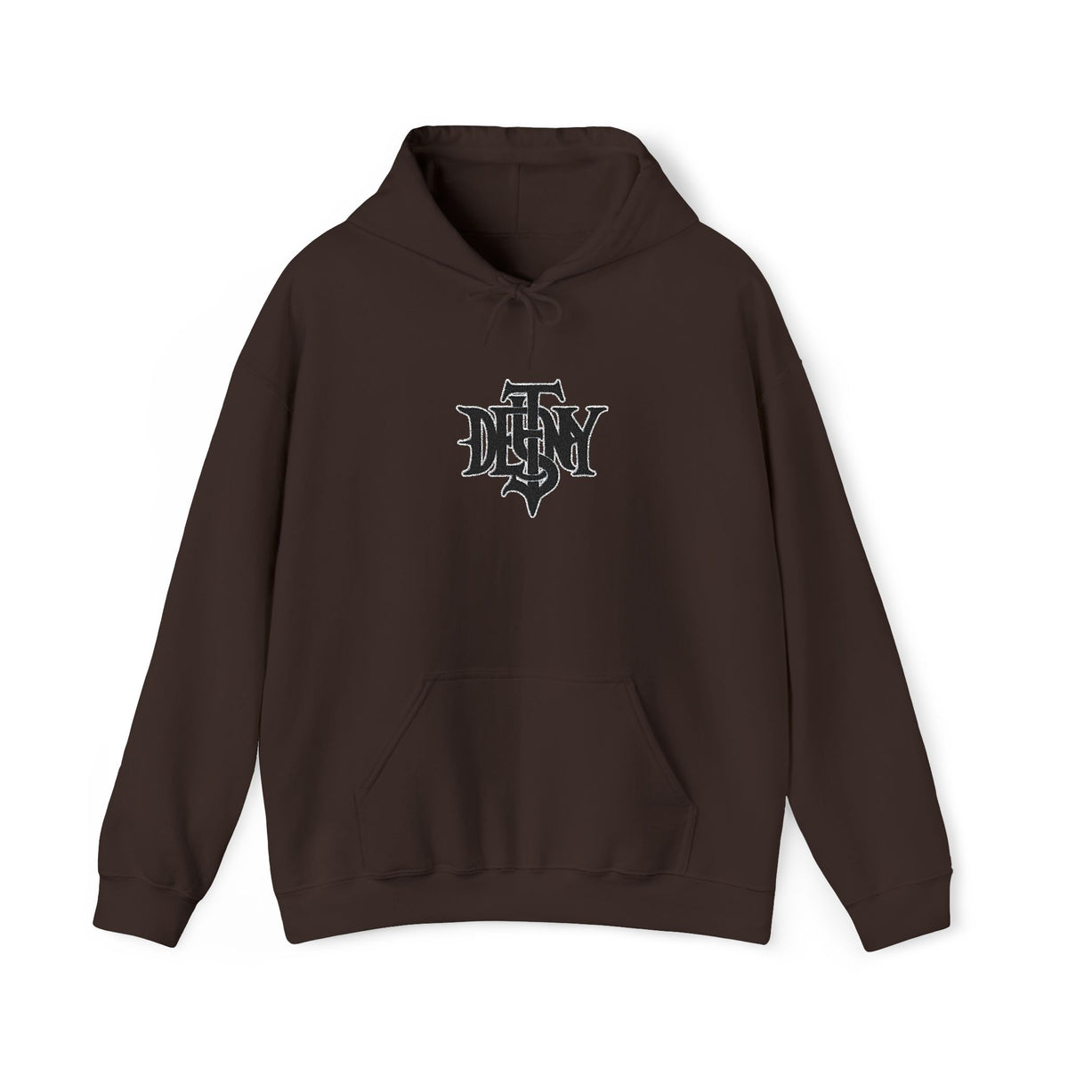 Destiny Gothic Logo Hoodie | Dark Brown Pullover Sweatshirt