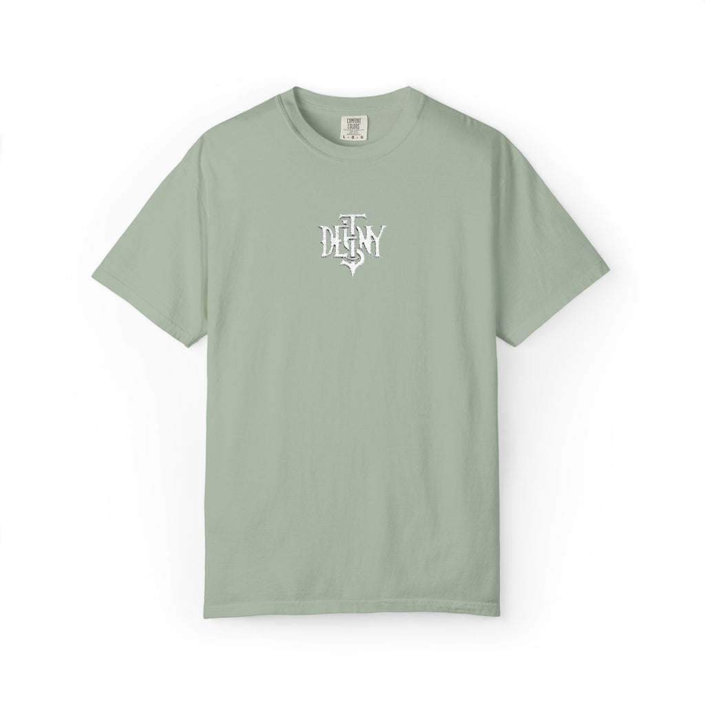 Destiny Gothic Logo T-shirt | Garment Dyed Charcoal