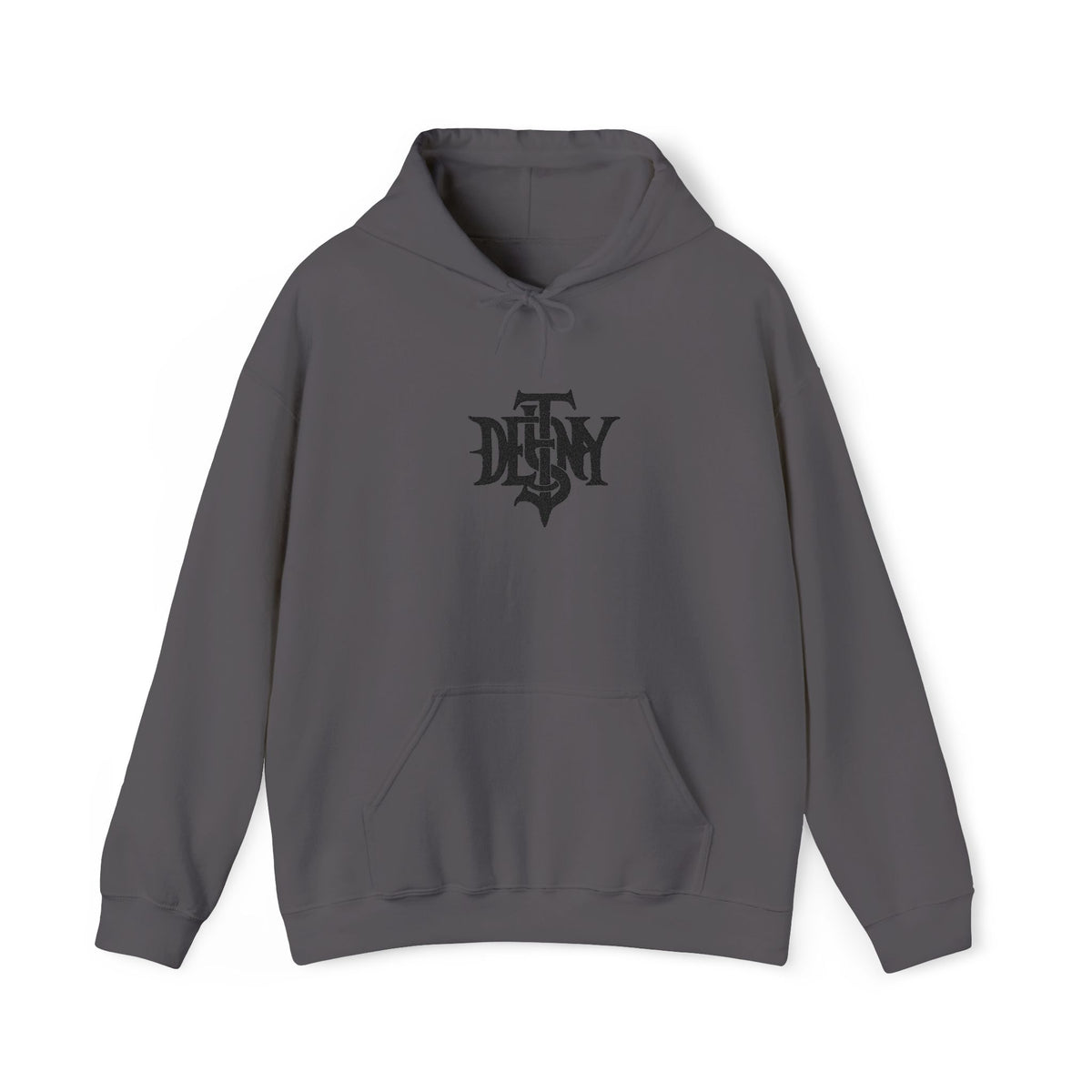 Destiny Gothic Logo Hoodie | Minimal Black Script Chest Print