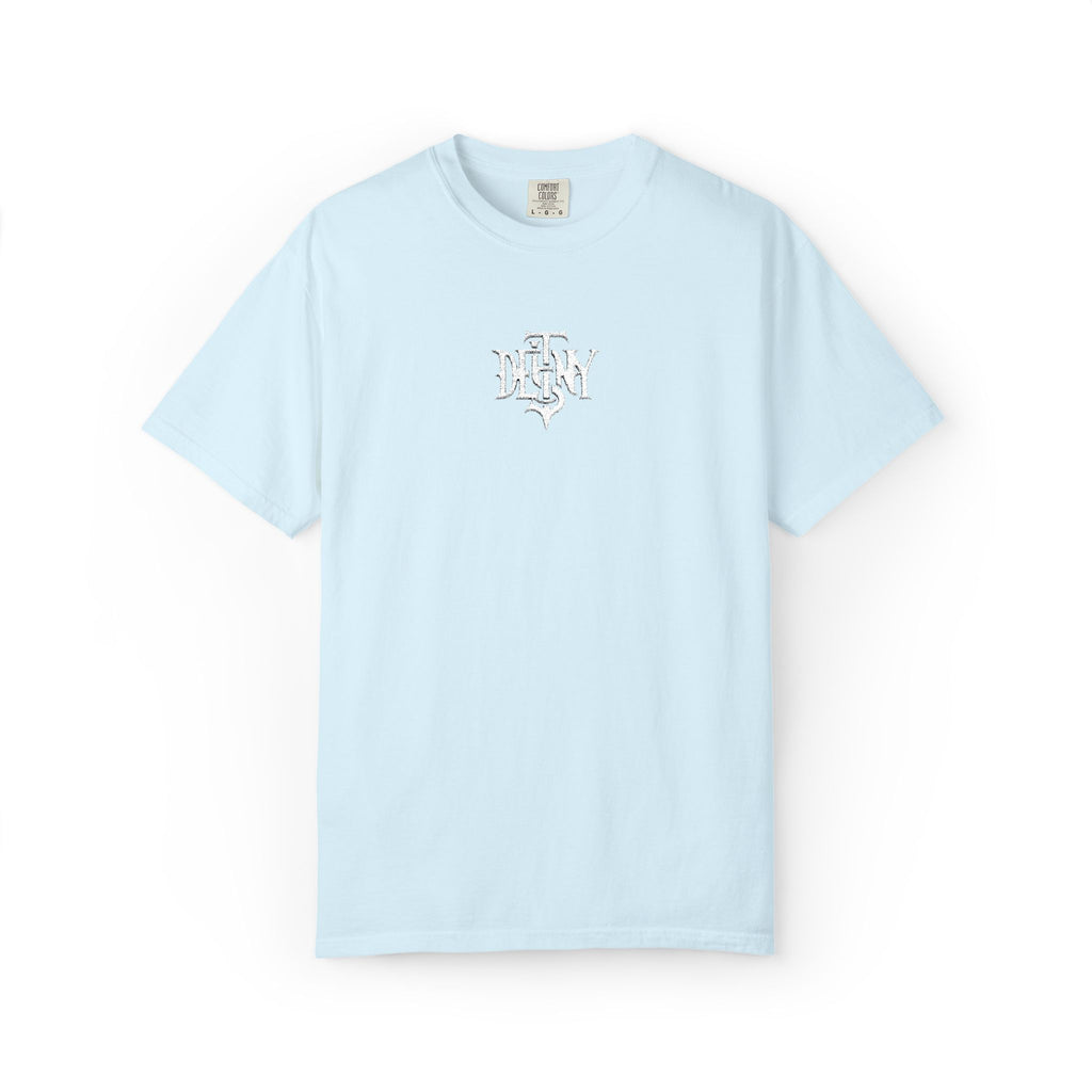 Destiny Gothic Logo T-shirt | Garment Dyed Charcoal
