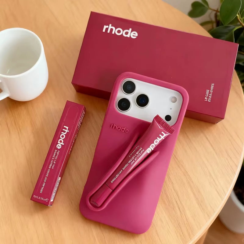 Hot Brand Lemontini Phone Case for Iphone 11 12 13 14 15 16 Pro Max plus 17 Air Makeup Lip Gloss Silicone Cover with Lip Glaze
